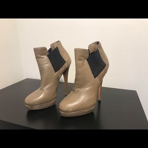 Casadei Grey Platform Booties Size 5